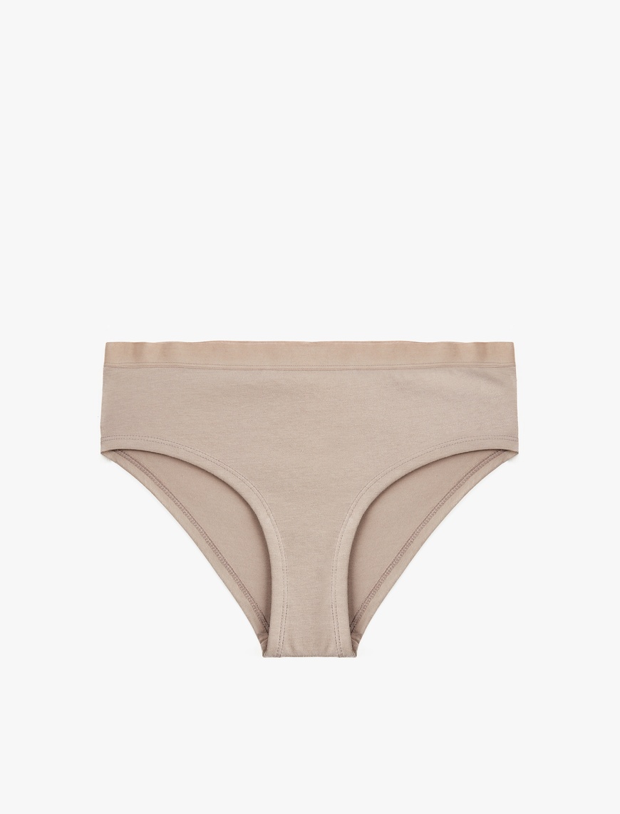   Pamuklu Rahat Kalıp Basic Yüksek Bel Hipster Külot