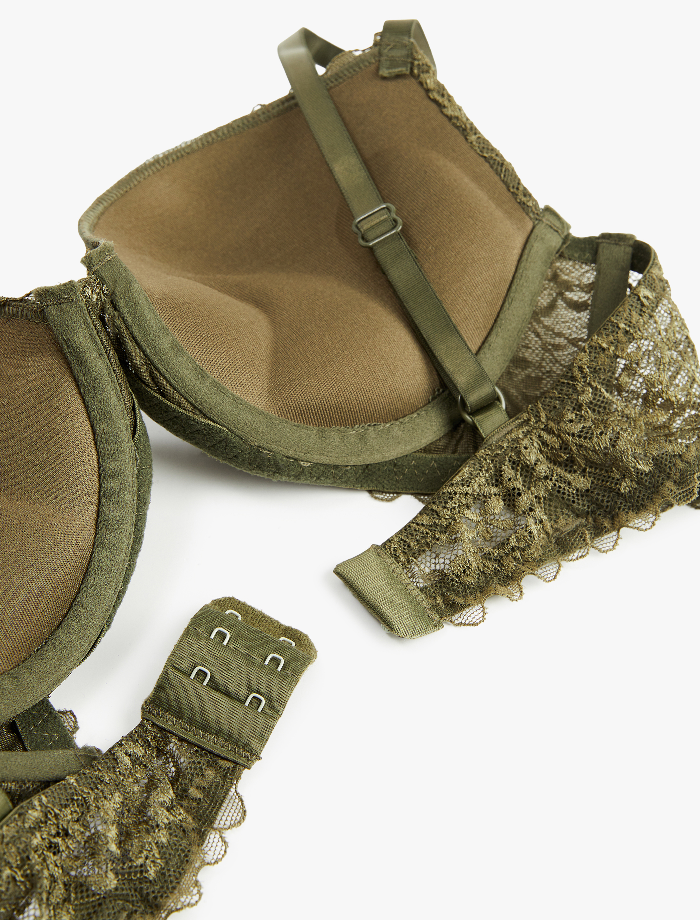   Rahat Kalıp Dantel Detaylı Ekstra Dolgulu Destekli Sütyen