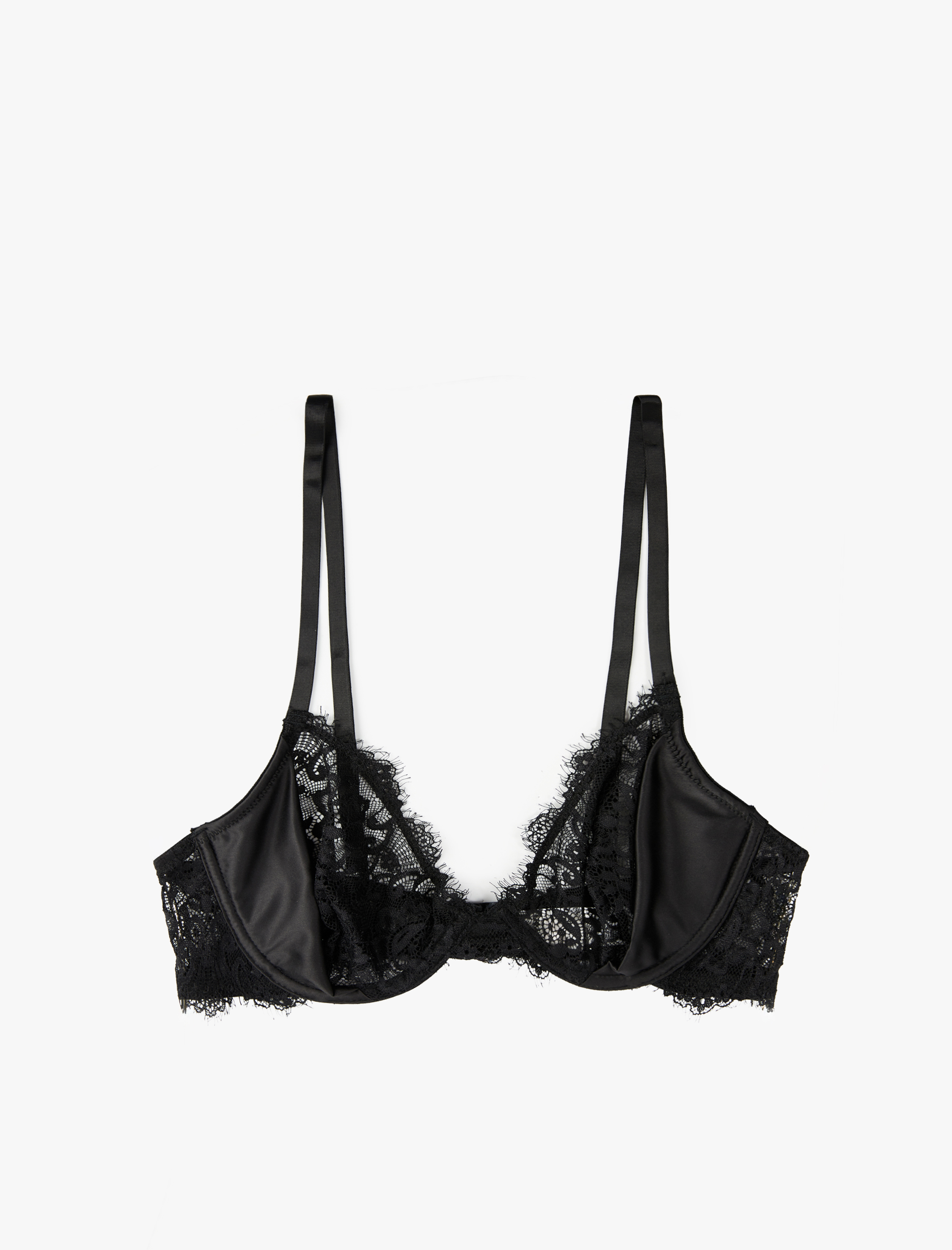 Rahat Kalıp Balenli Dolgusuz Dantelli Sütyen