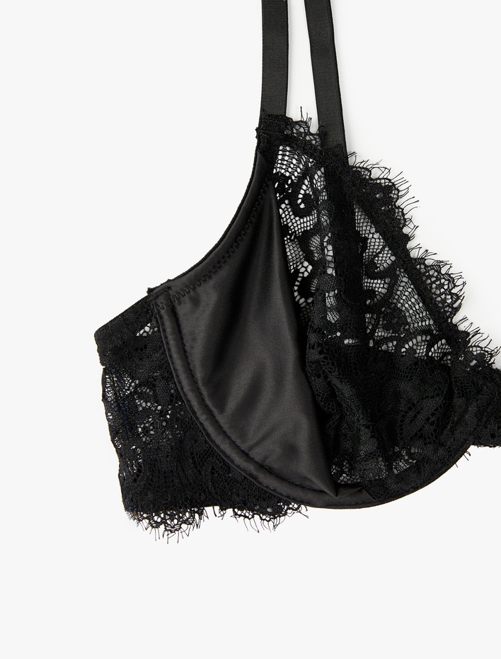  Rahat Kalıp Balenli Dolgusuz Dantelli Sütyen