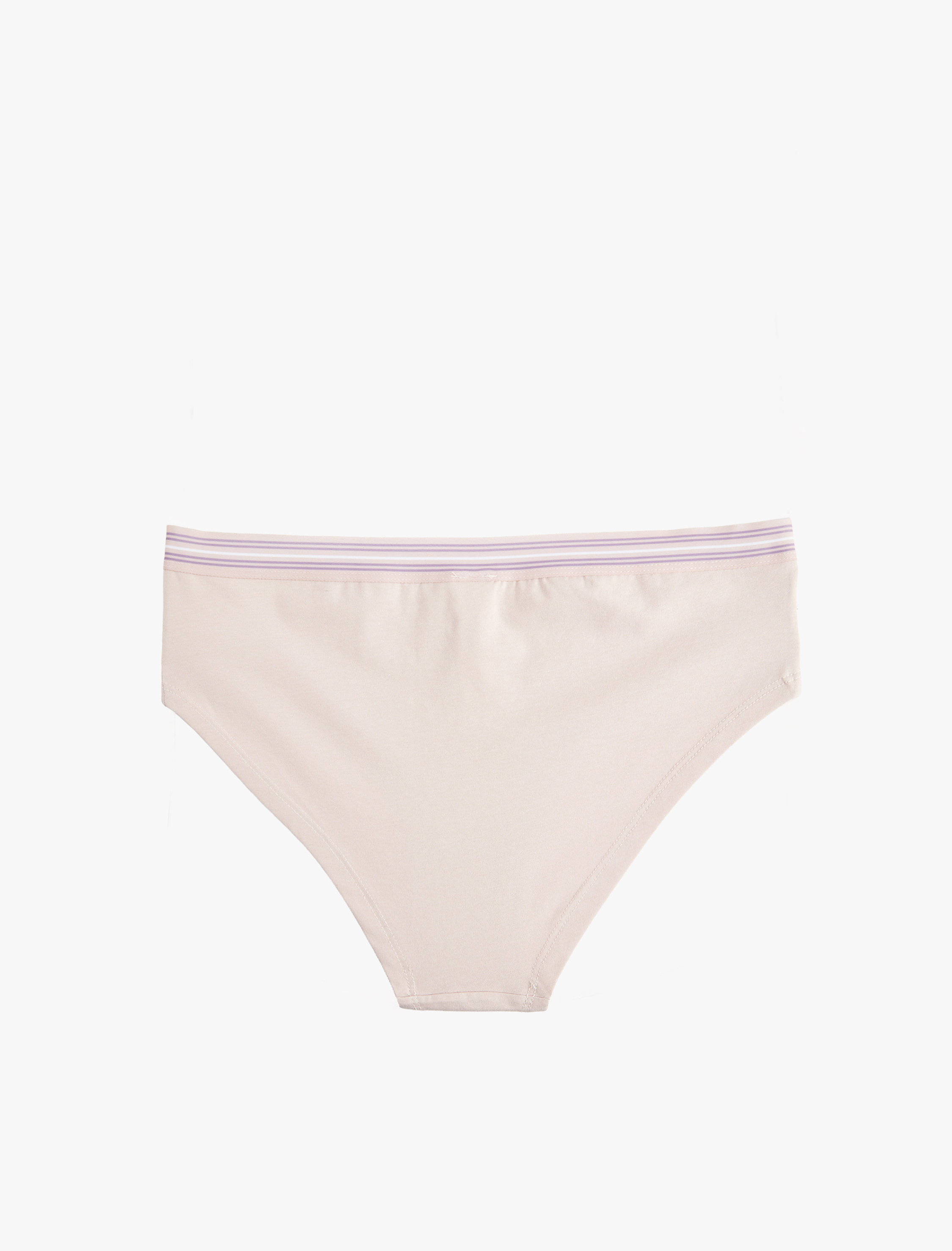   Yüksek Bel Rahat Kalıp Baskılı Pamuklu Hipster Külot