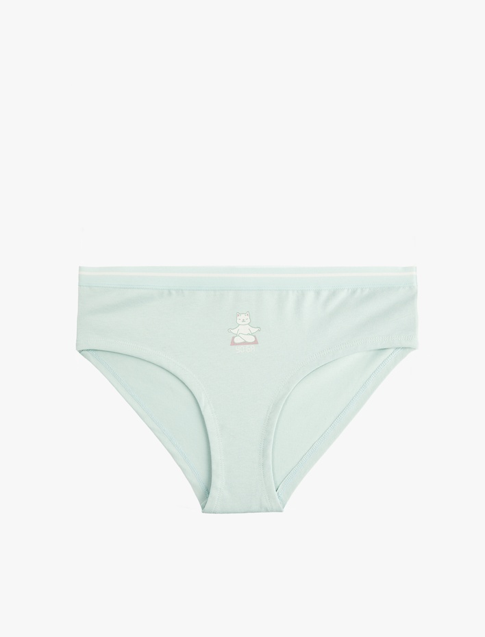  Baskılı Yüksek Bel Pamuklu Hipster Külot