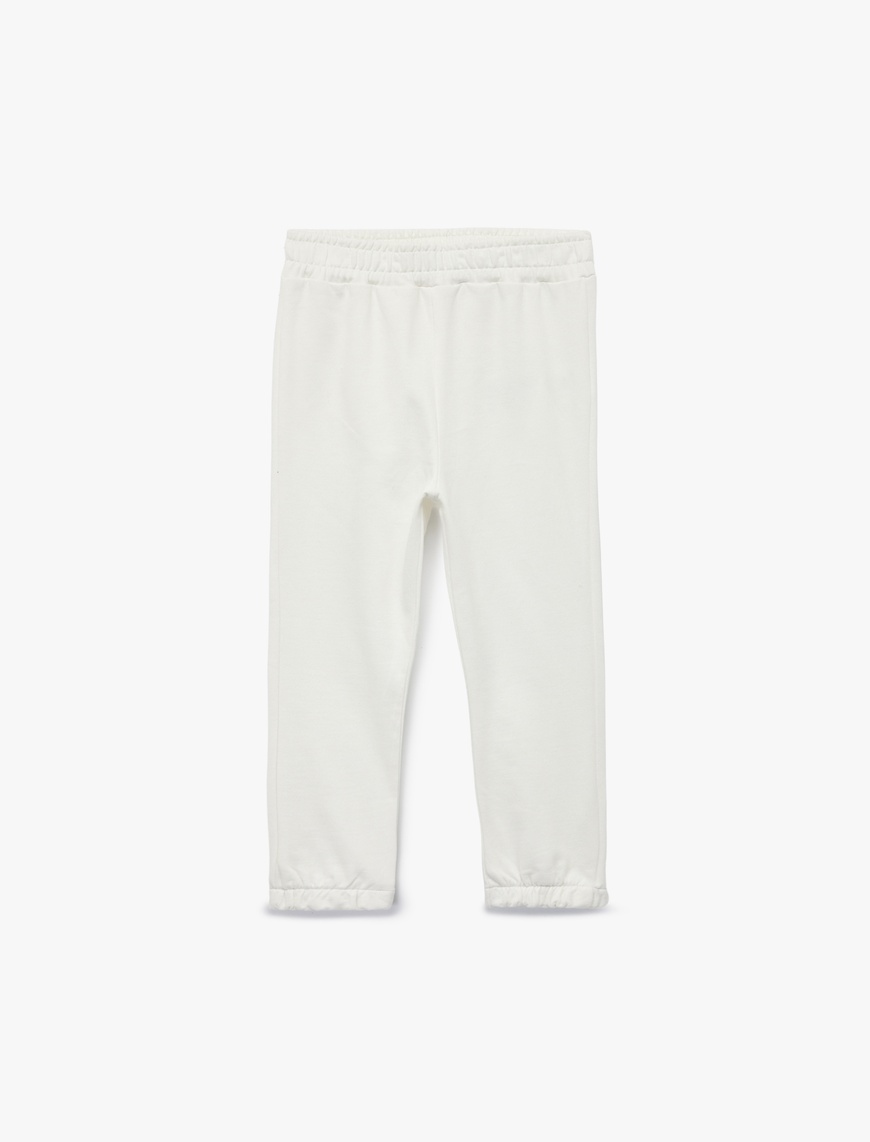 Koton Kız Bebek Pamuklu Beli Lastikli Basic Şardonlu Jogger Eşofman Altı