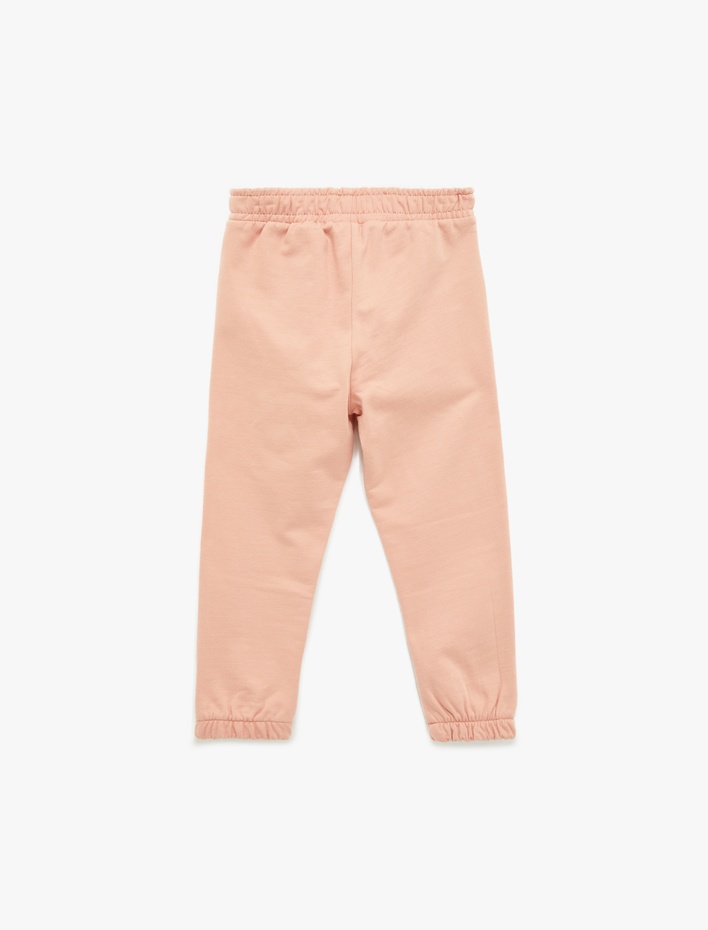 Kız Bebek Pamuklu Beli Lastikli Basic Jogger Eşofman Altı