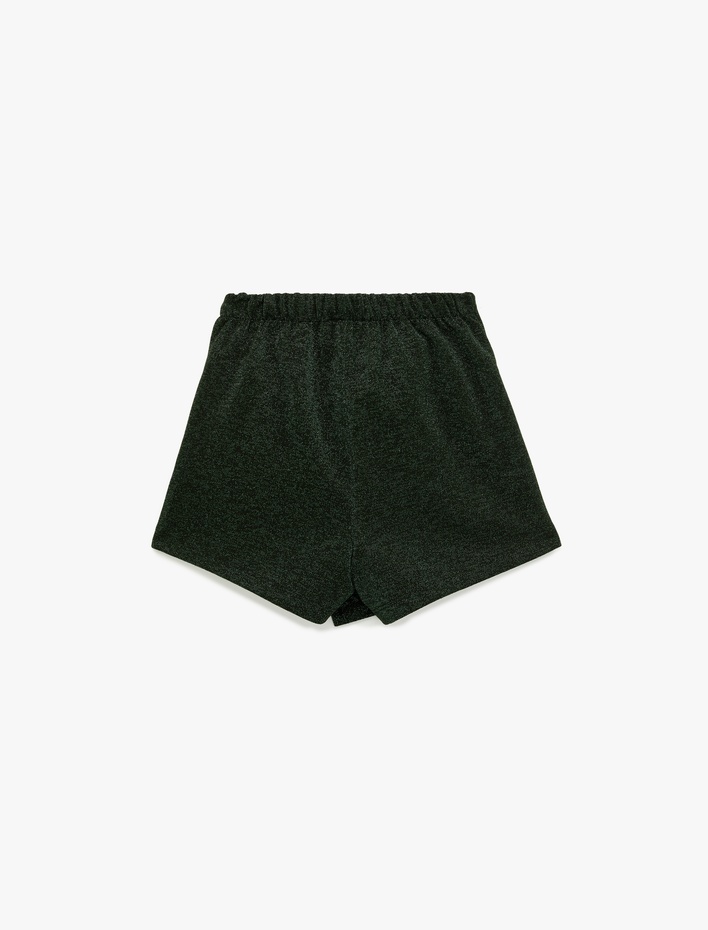 Kız Çocuk Fiyonk Detaylı Viskon Karışımlı Şort Etek