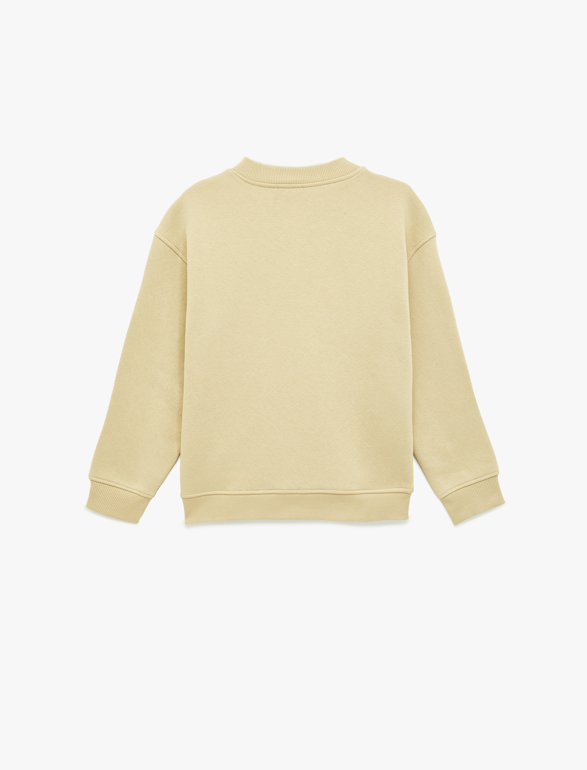  Erkek Çocuk Uzun Kollu Düğme Detaylı Yuvarlak Yaka Oversize Sweatshirt