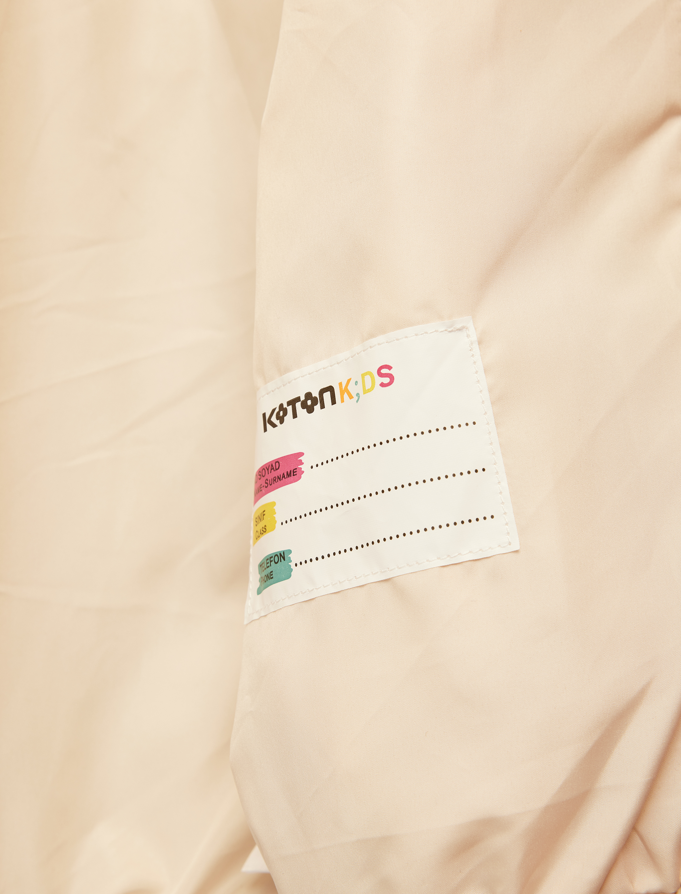  Kız Çocuk Dik Yaka Fermuarlı Uzun Kollu Cepli Kapitone Ceket