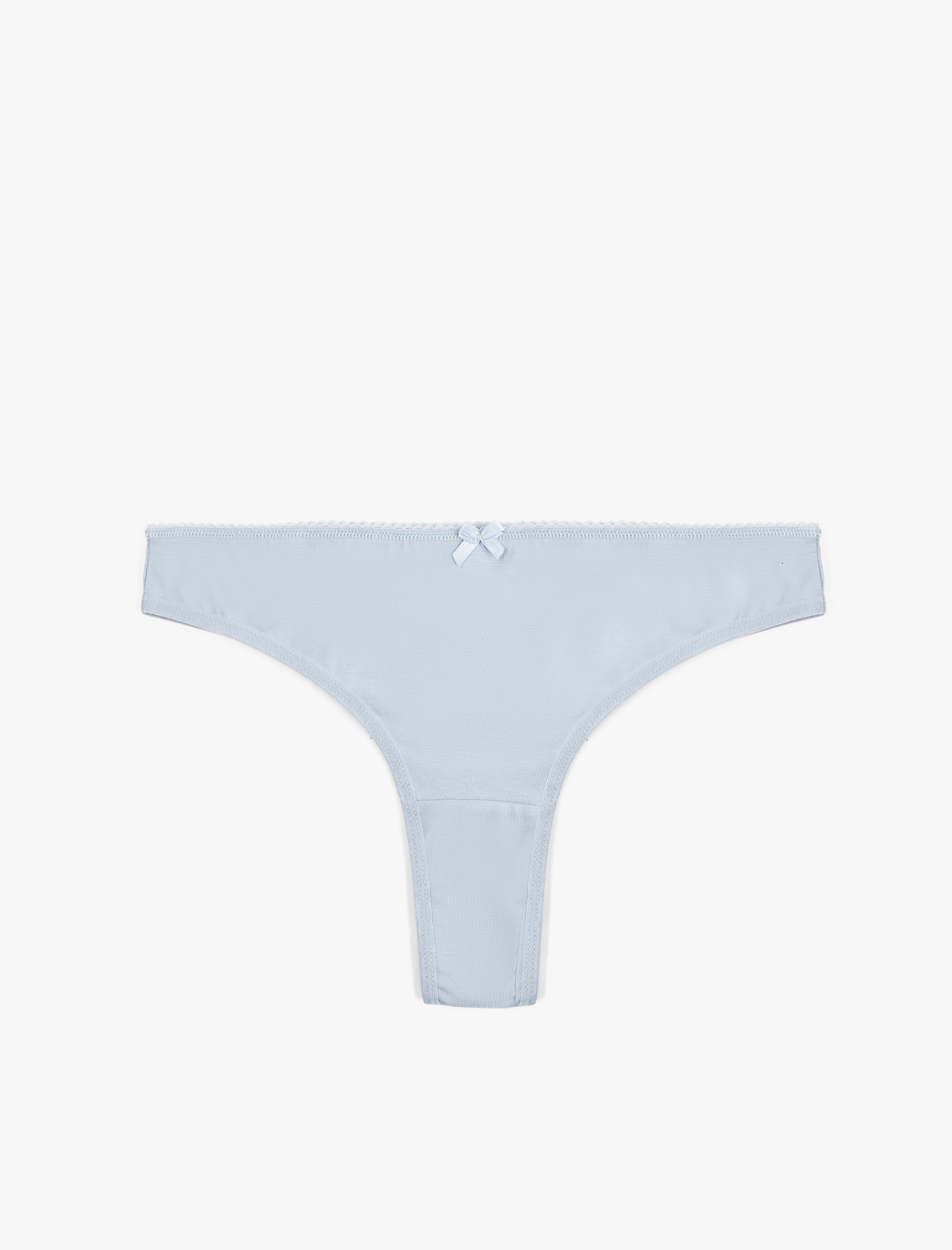   Pamuklu Rahat Kalıp Baskılı Kurdele Detaylı 3'lü Brazilian Külot Seti