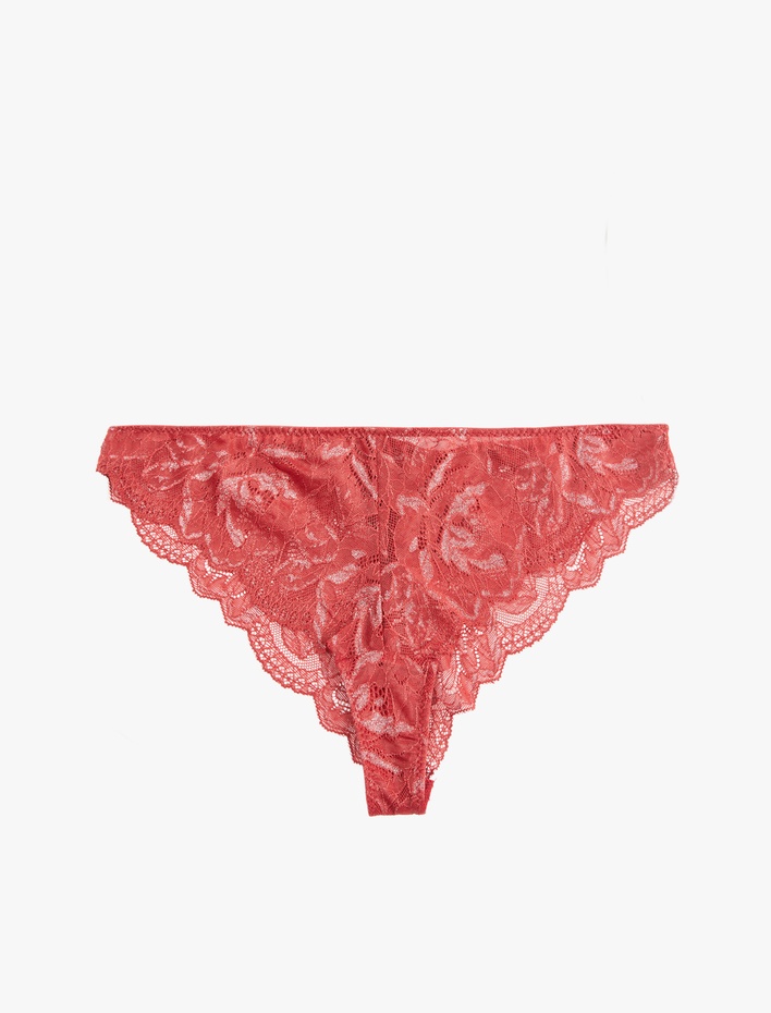  Dantel Detaylı Rahat Kalıp Brazilian Külot