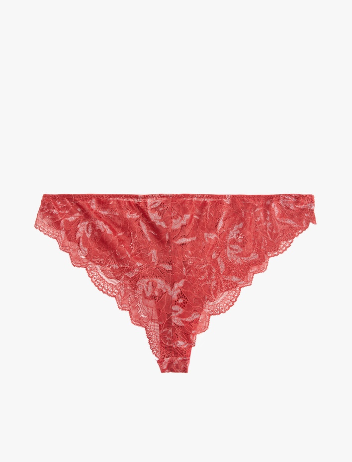  Dantel Detaylı Rahat Kalıp Brazilian Külot