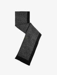 Püsküllü Uzun Çizgili Atkı