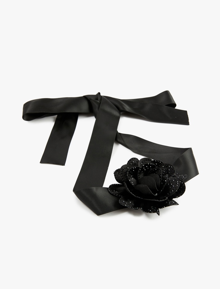 Kadın Taş Detaylı Çiçekli Choker Kolye - Koton X Sibil Çetinkaya