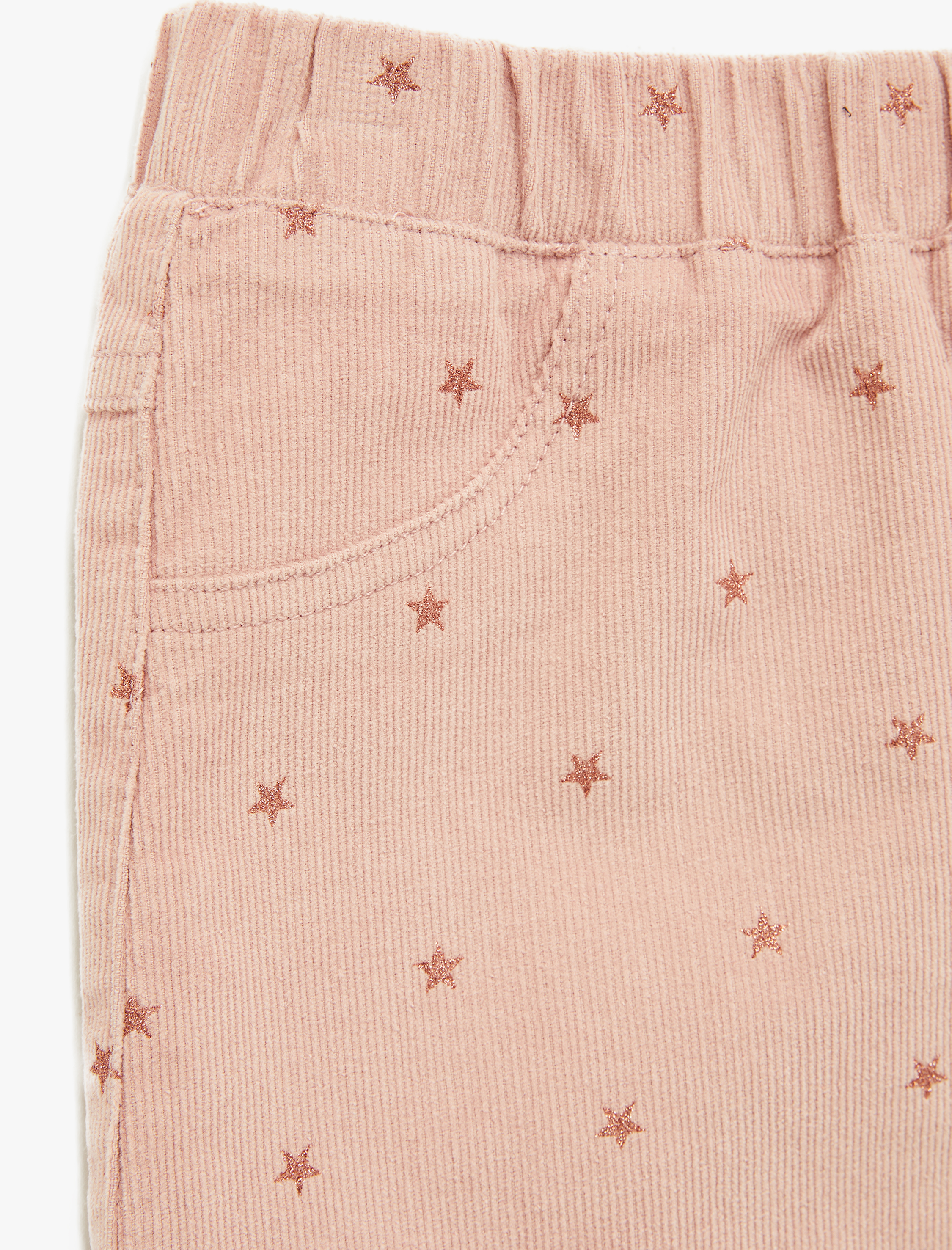  Kız Çocuk Dantel Detaylı Yıldız İşlemeli A Kesim Pamuklu Mini Etek