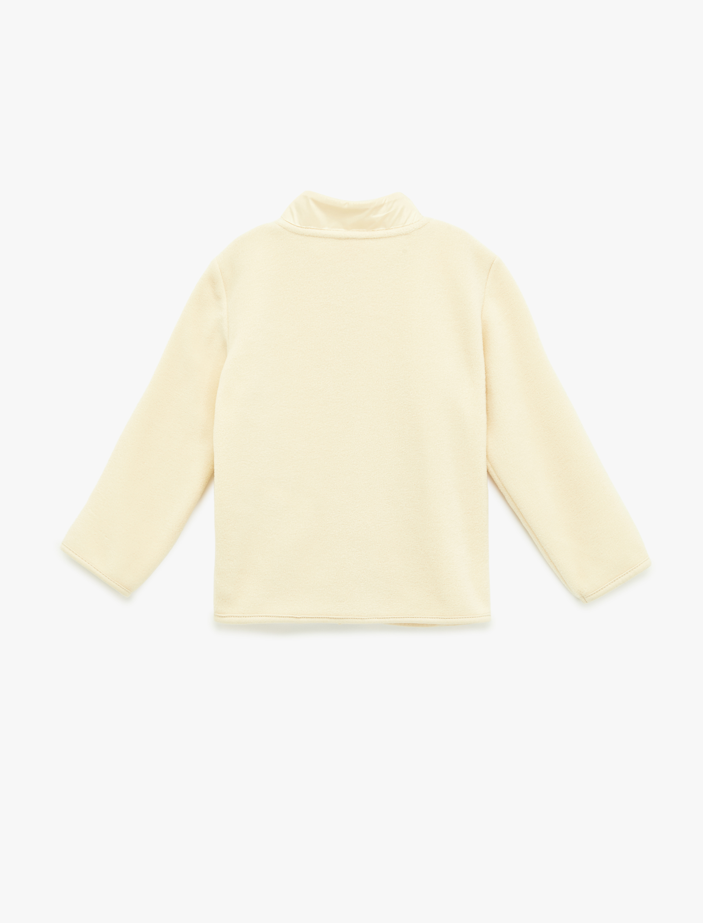  Erkek Bebek Uzun Kollu Cepli Dik Yaka Fermuarlı Polar Sweatshirt