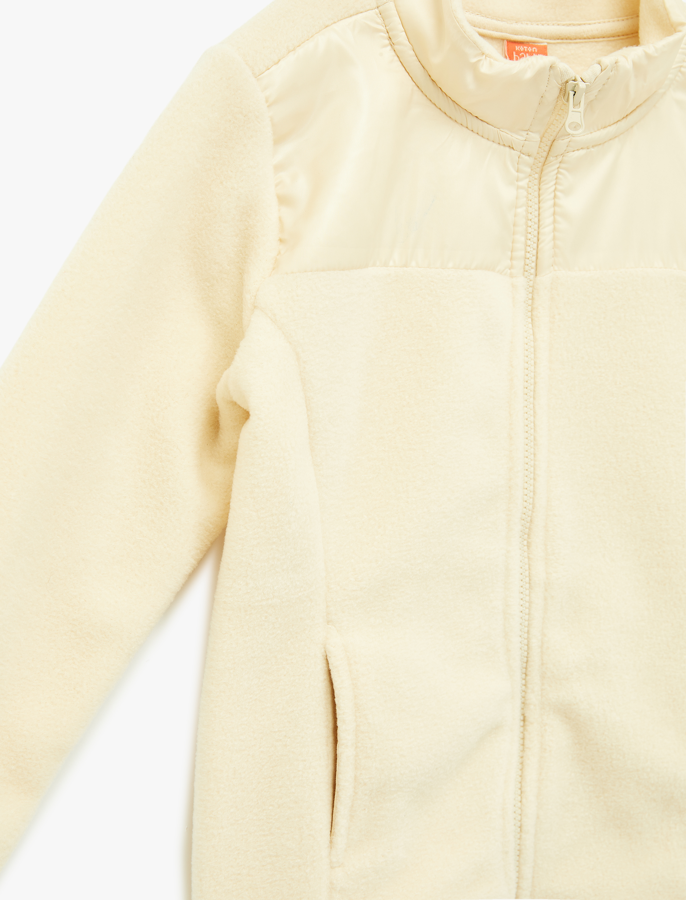  Erkek Bebek Uzun Kollu Cepli Dik Yaka Fermuarlı Polar Sweatshirt