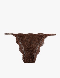 Dantel Detaylı Rahat Kalıp Brazilian Külot