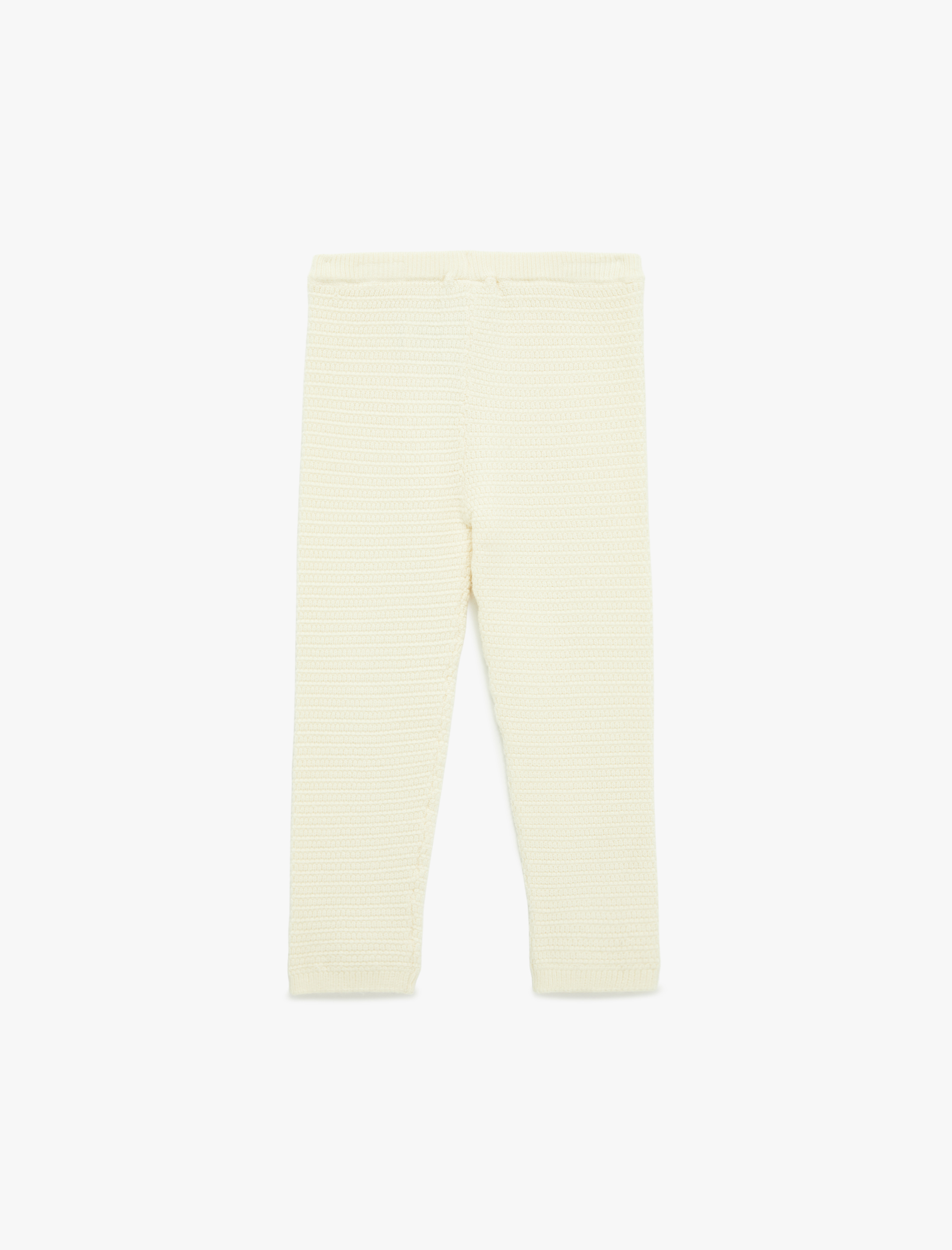  Kız Bebek Viskon Karışımlı Düğme Detaylı Triko Pantolon