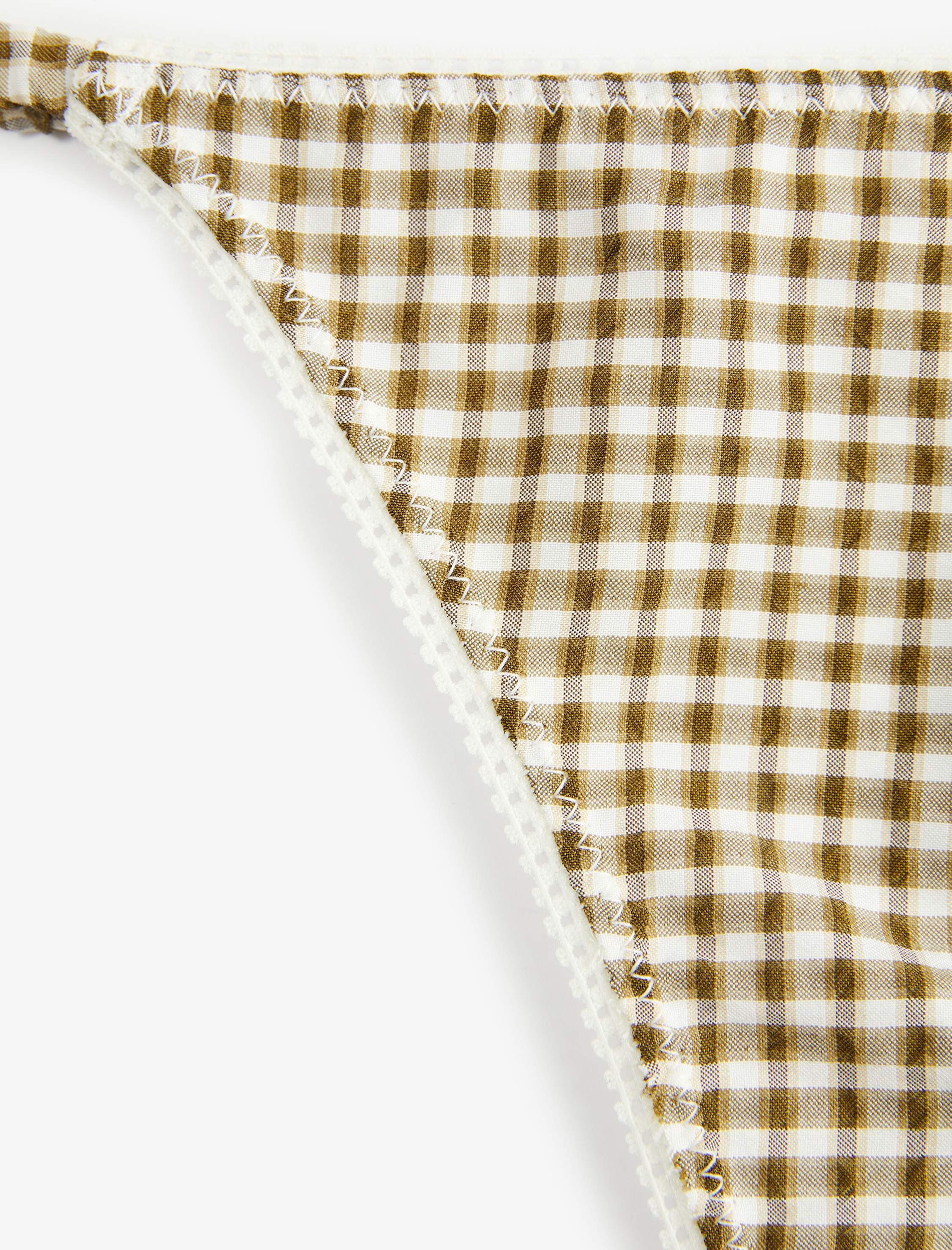   Dantel Detaylı Kareli String Külot