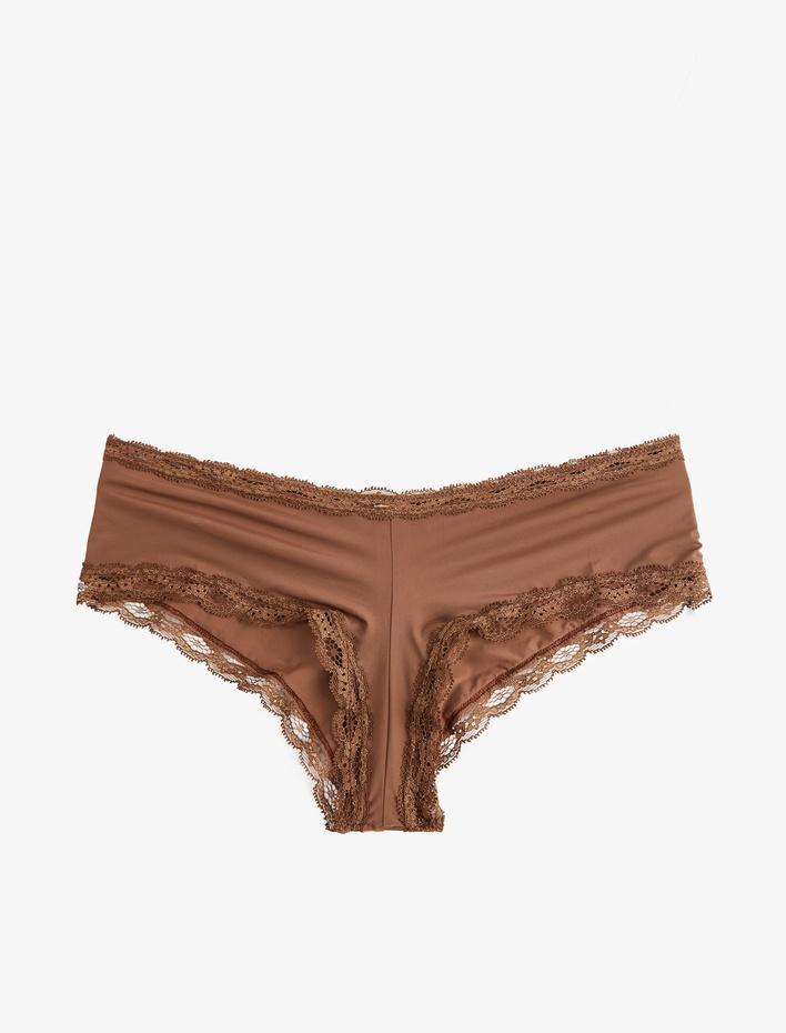  Yüksek Bel Dantelli Hipster Külot