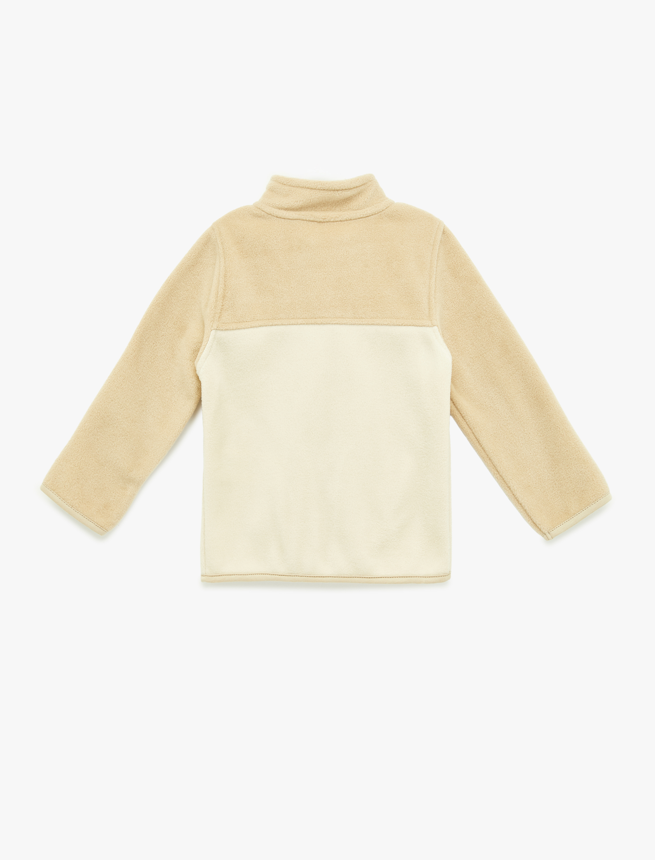  Erkek Bebek Uzun Kollu Dik Yaka Fermuarlı Polar Sweatshirt