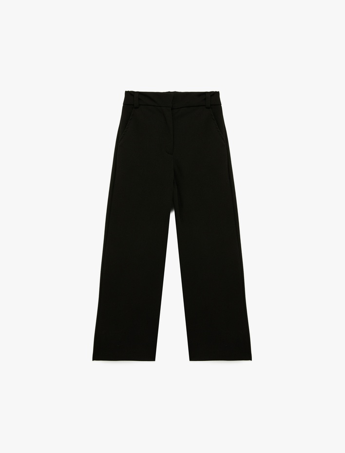 Kız Çocuk Cep Detaylı Basic Pantolon