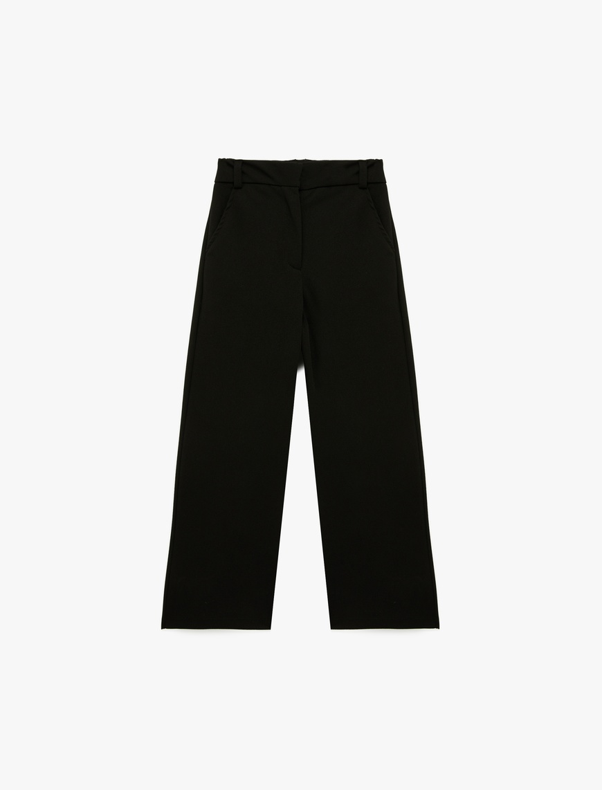  Kız Çocuk Cep Detaylı Basic Pantolon