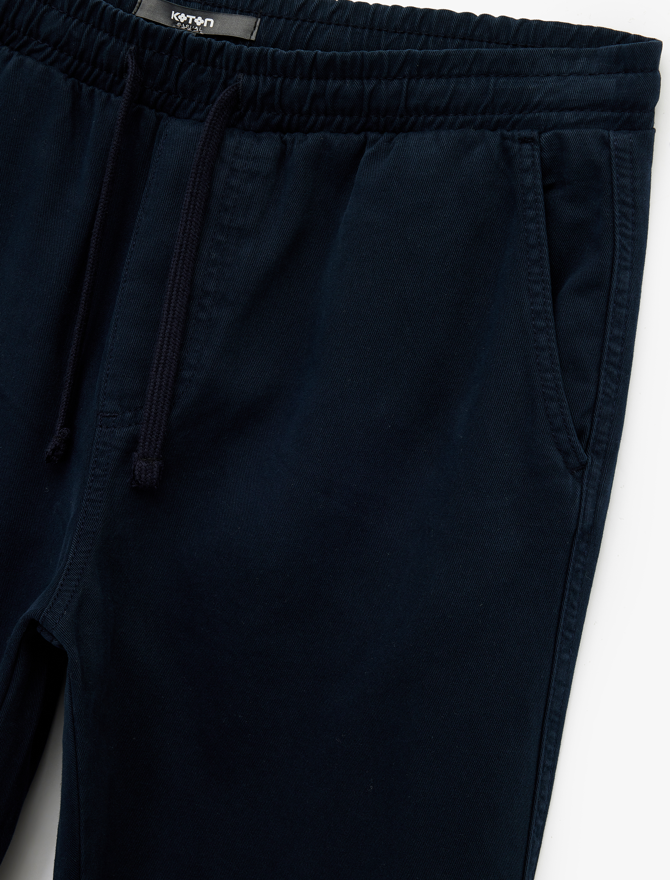   Pamuklu Cep Detaylı Beli Bağcıklı Pantolon