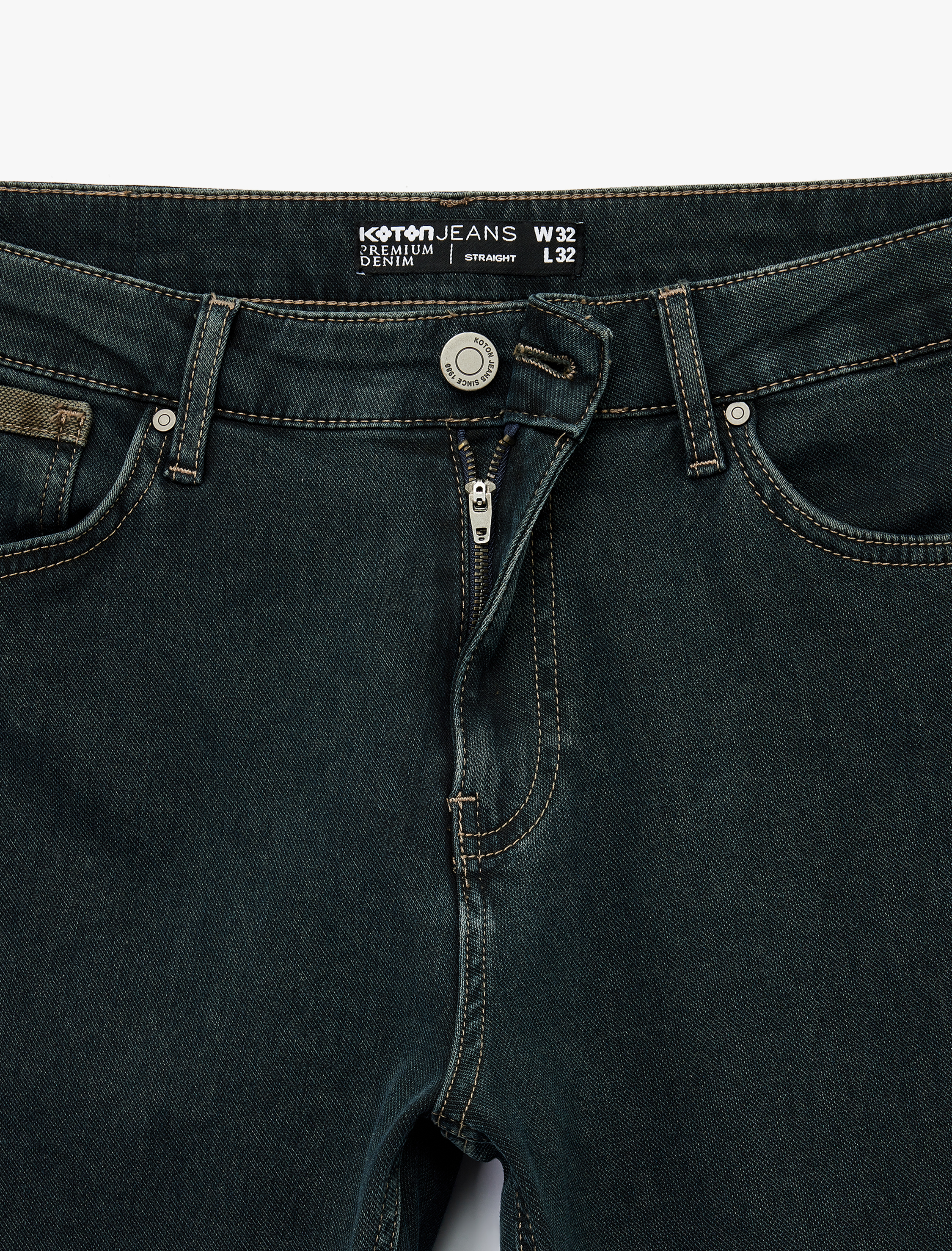   Normal Bel Pamuklu Straight Fit Jean Pantolon - Mark Jean