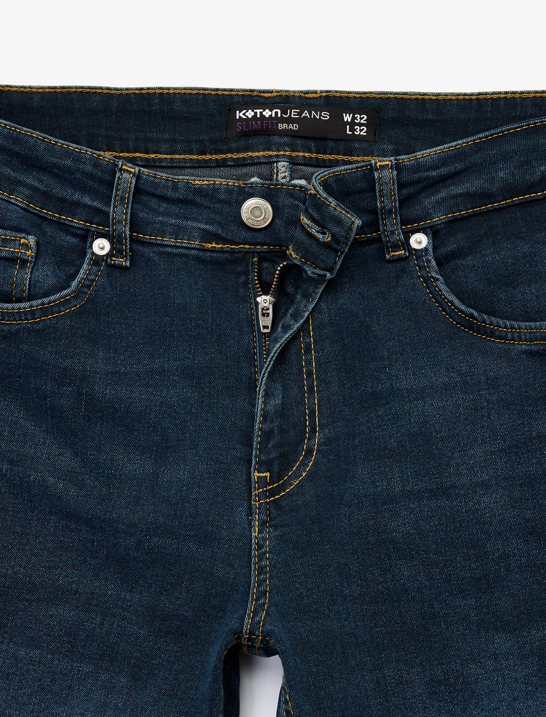   Pamuklu Normal Bel Slim Fit Jean Pantolon - Brad Jean