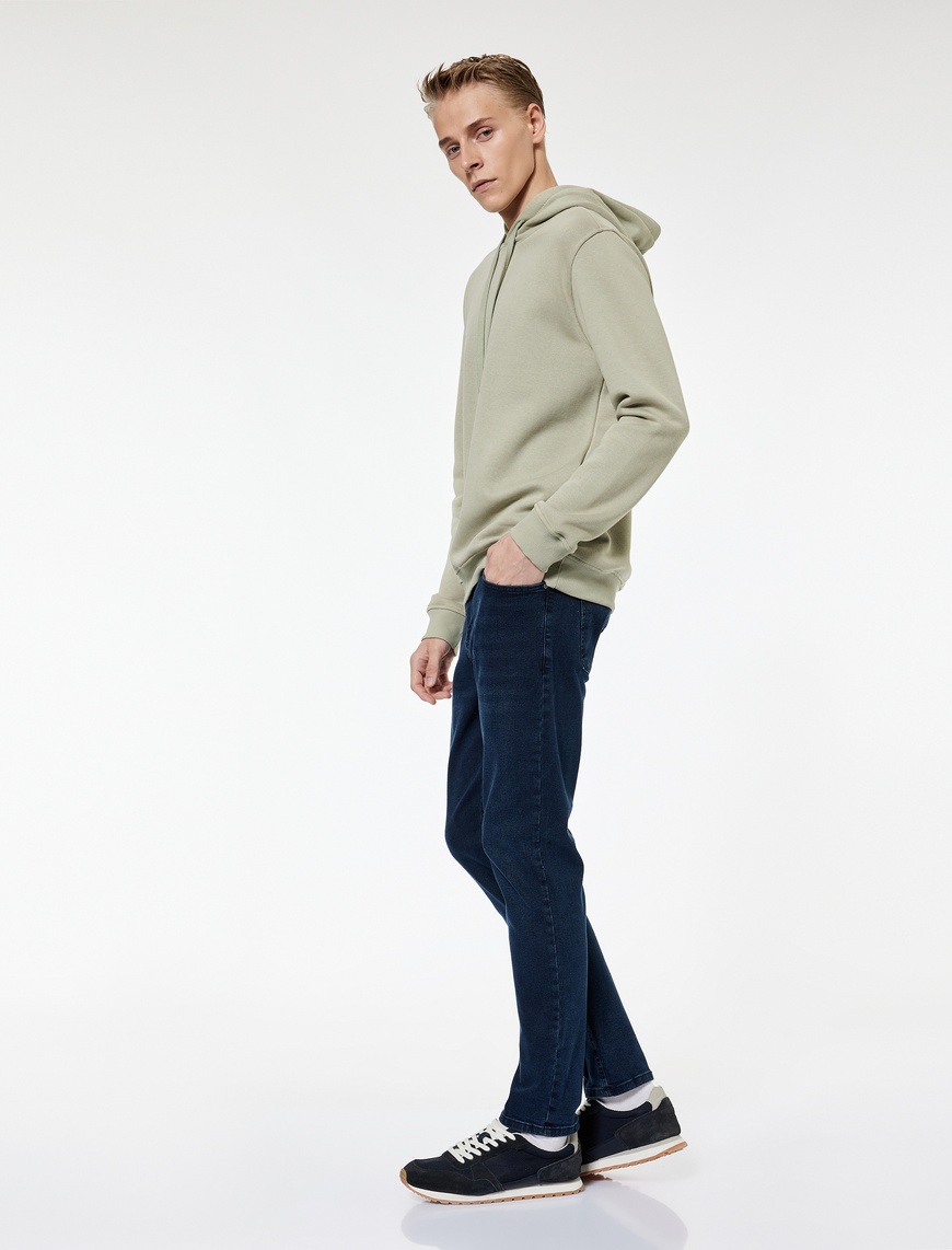   Normal Bel Pamuklu Slim Fit Jean Pantolon - Brad Jean