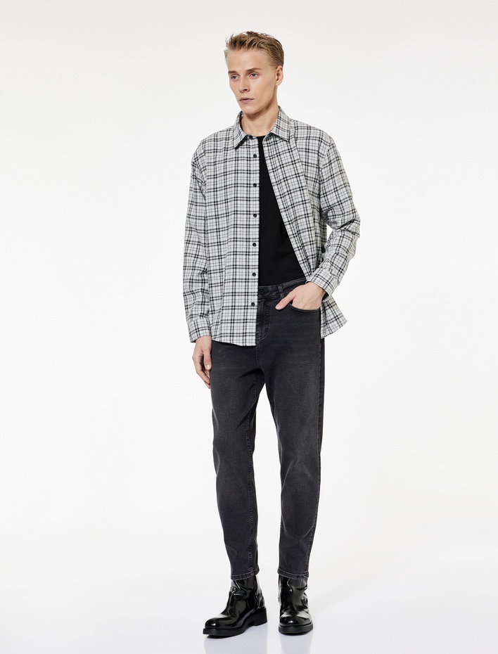  Normal Bel Pamuklu Tapered Fit Jean Pantolon - Joe Jean