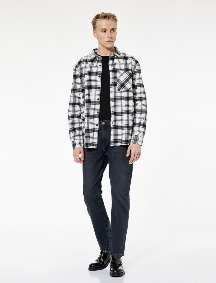  Normal Bel Pamuklu Straight Fit Jean Pantolon - Mark Jean