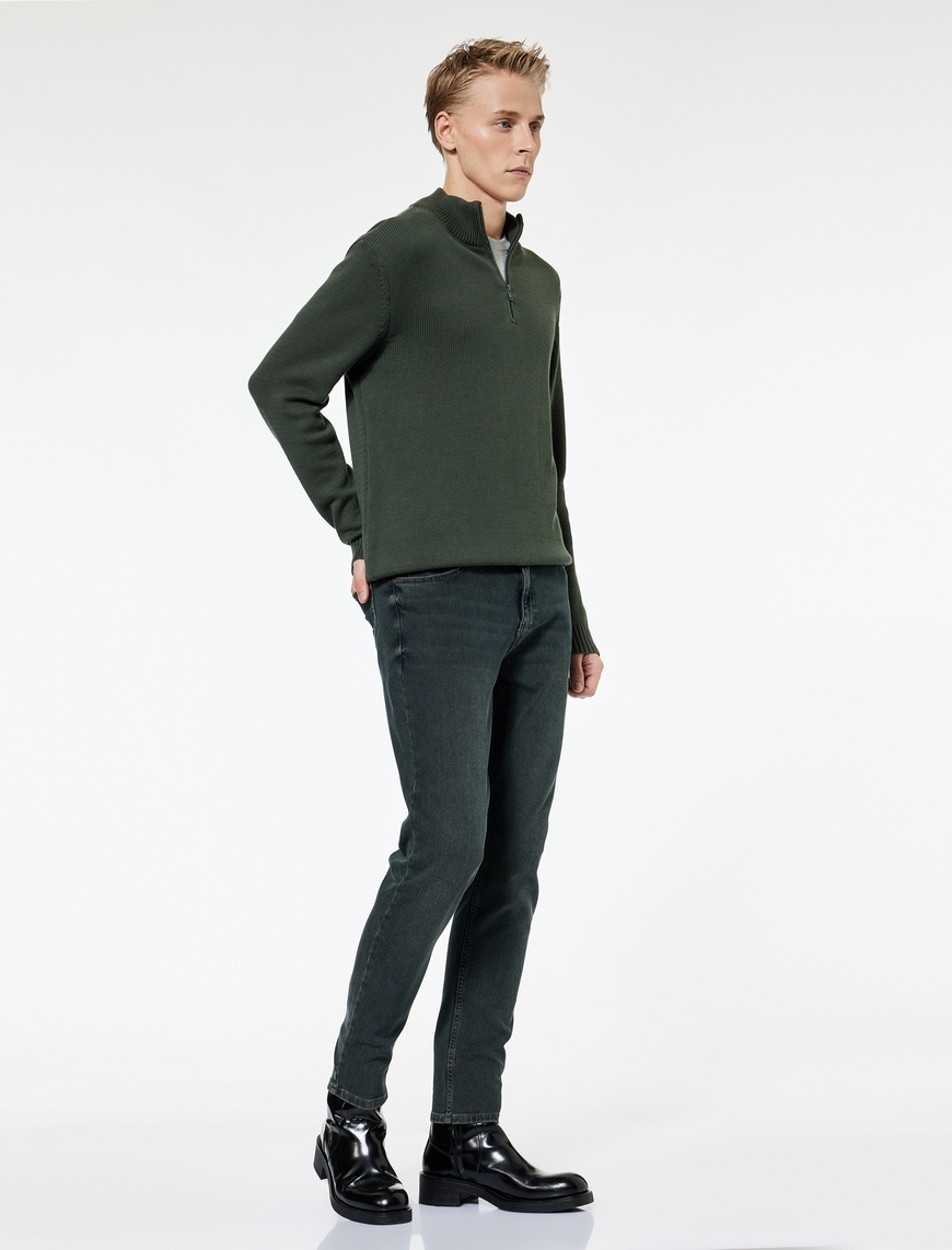   Pamuklu Normal Bel Slim Fit Jean Pantolon - Brad Jean