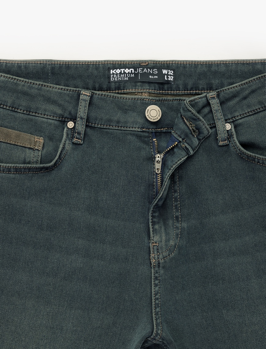   Pamuklu Normal Bel Slim Fit Jean Pantolon - Brad Jean