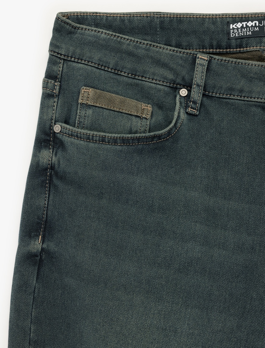   Pamuklu Normal Bel Slim Fit Jean Pantolon - Brad Jean
