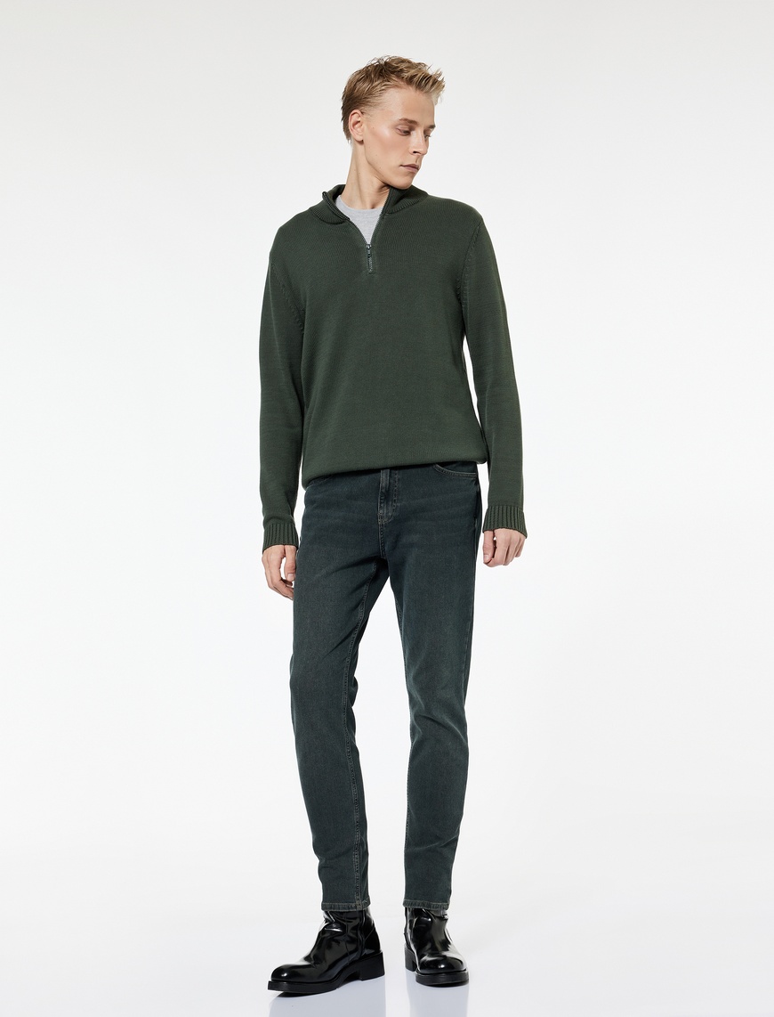   Pamuklu Normal Bel Slim Fit Jean Pantolon - Brad Jean