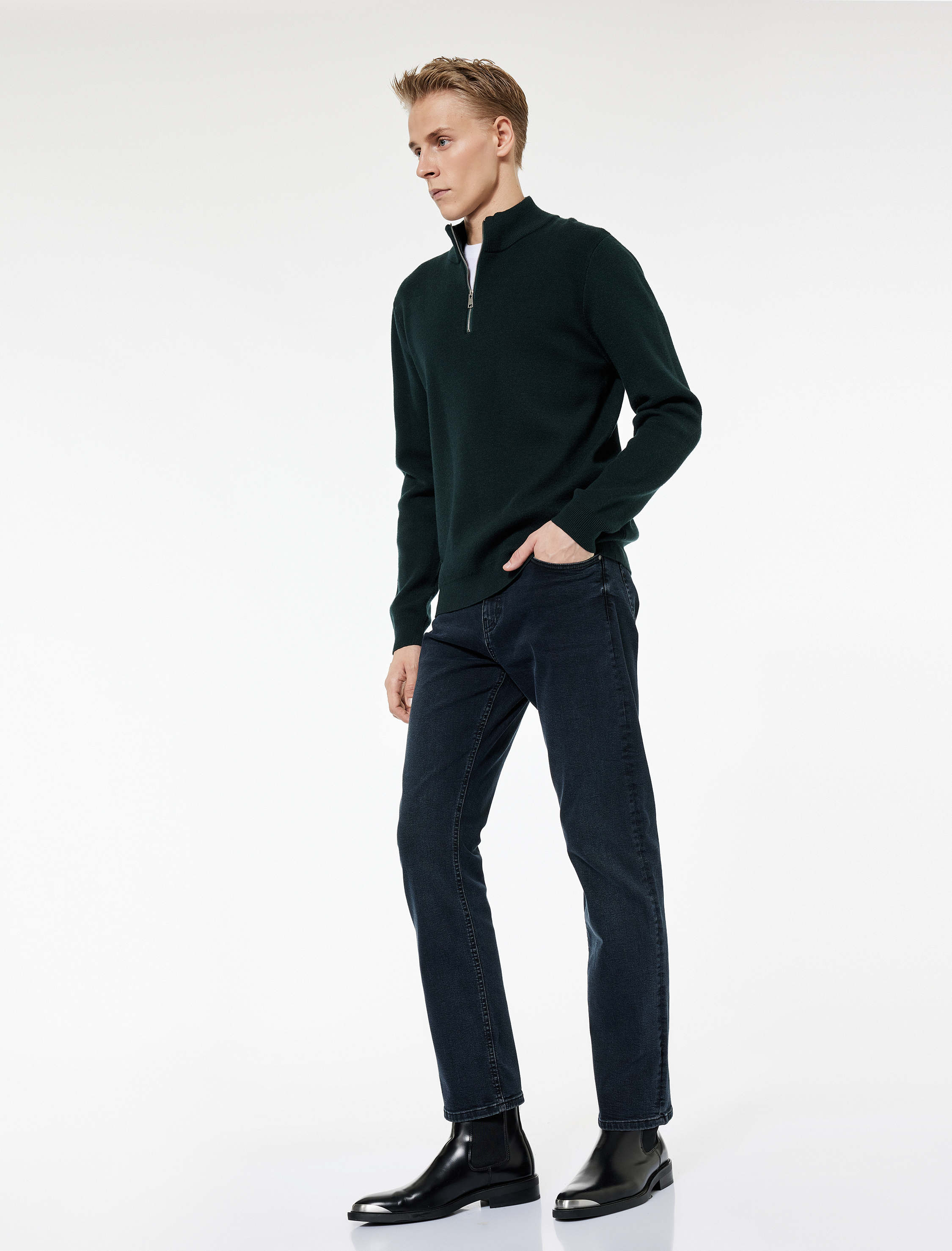   Cepli Straight Fit Düz Paça Jean Pantolon - Straight Fit Mark Jeans