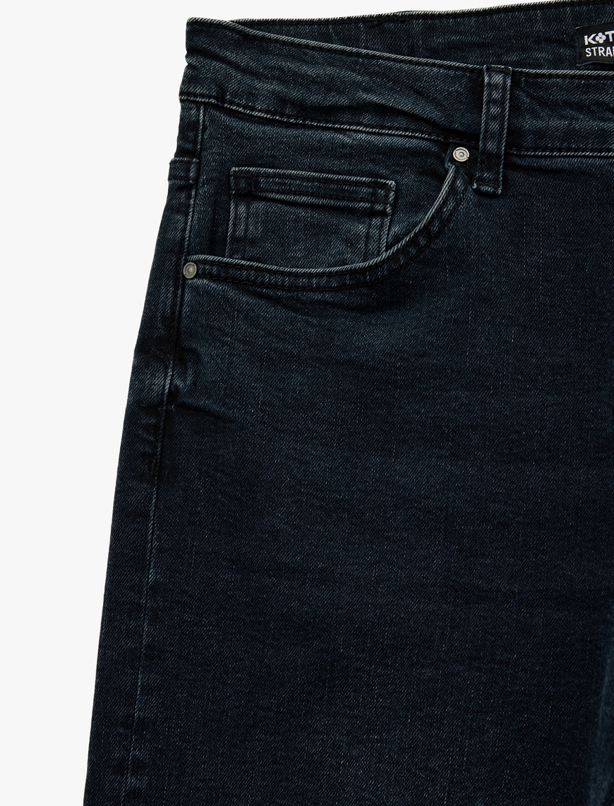   Cepli Straight Fit Düz Paça Jean Pantolon - Straight Fit Mark Jeans