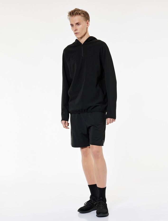  Cep Detaylı Biyeli Beli Bağcıklı Spor Şort