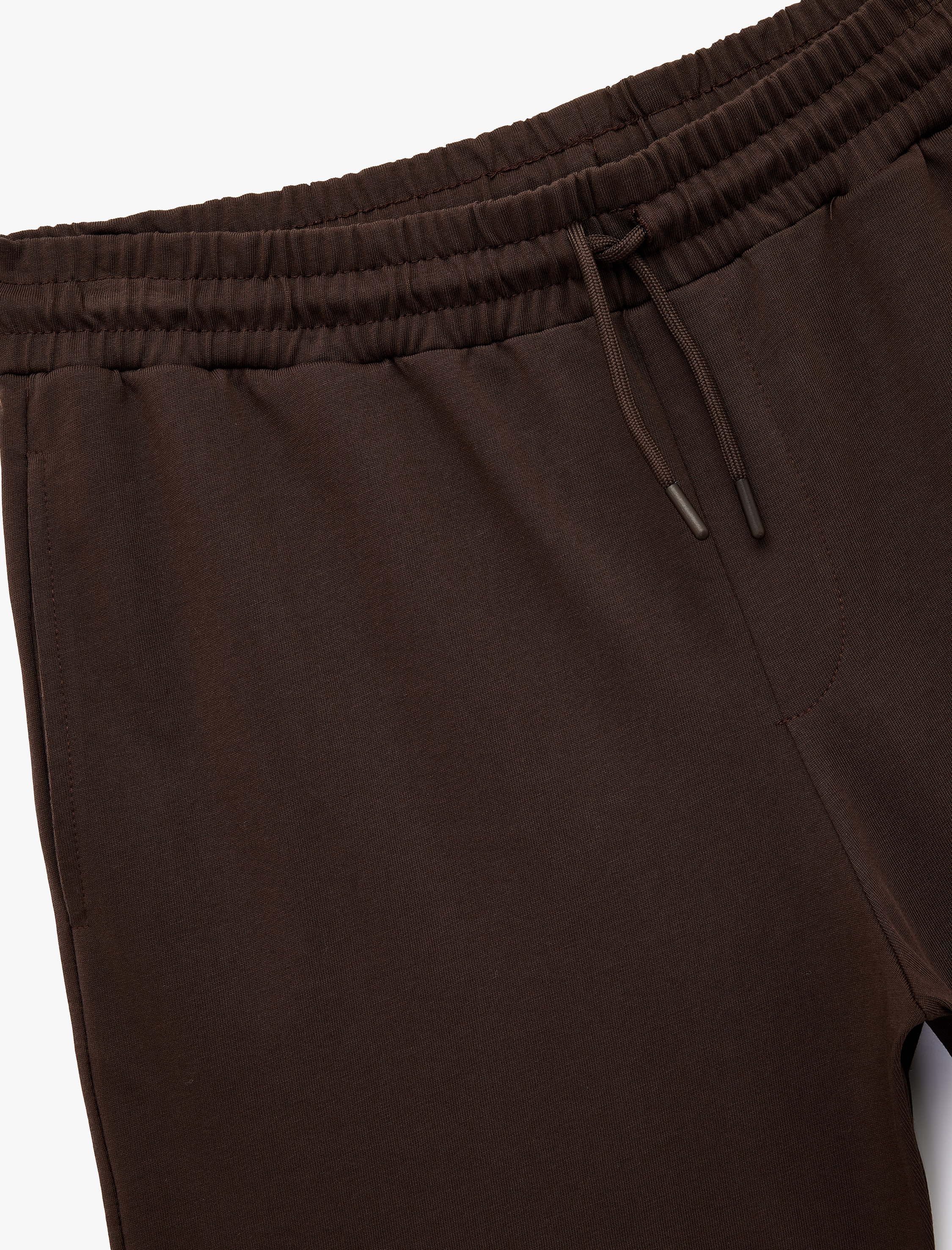   Beli Bağcıklı Cep Detaylı Pamuklu Straight Fit Spor Şort