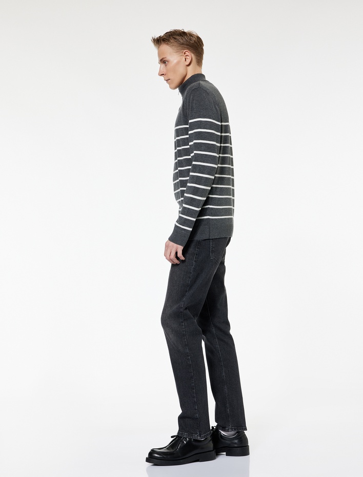  Normal Bel Pamuklu Straight Fit Jean Pantolon - Mark Jean