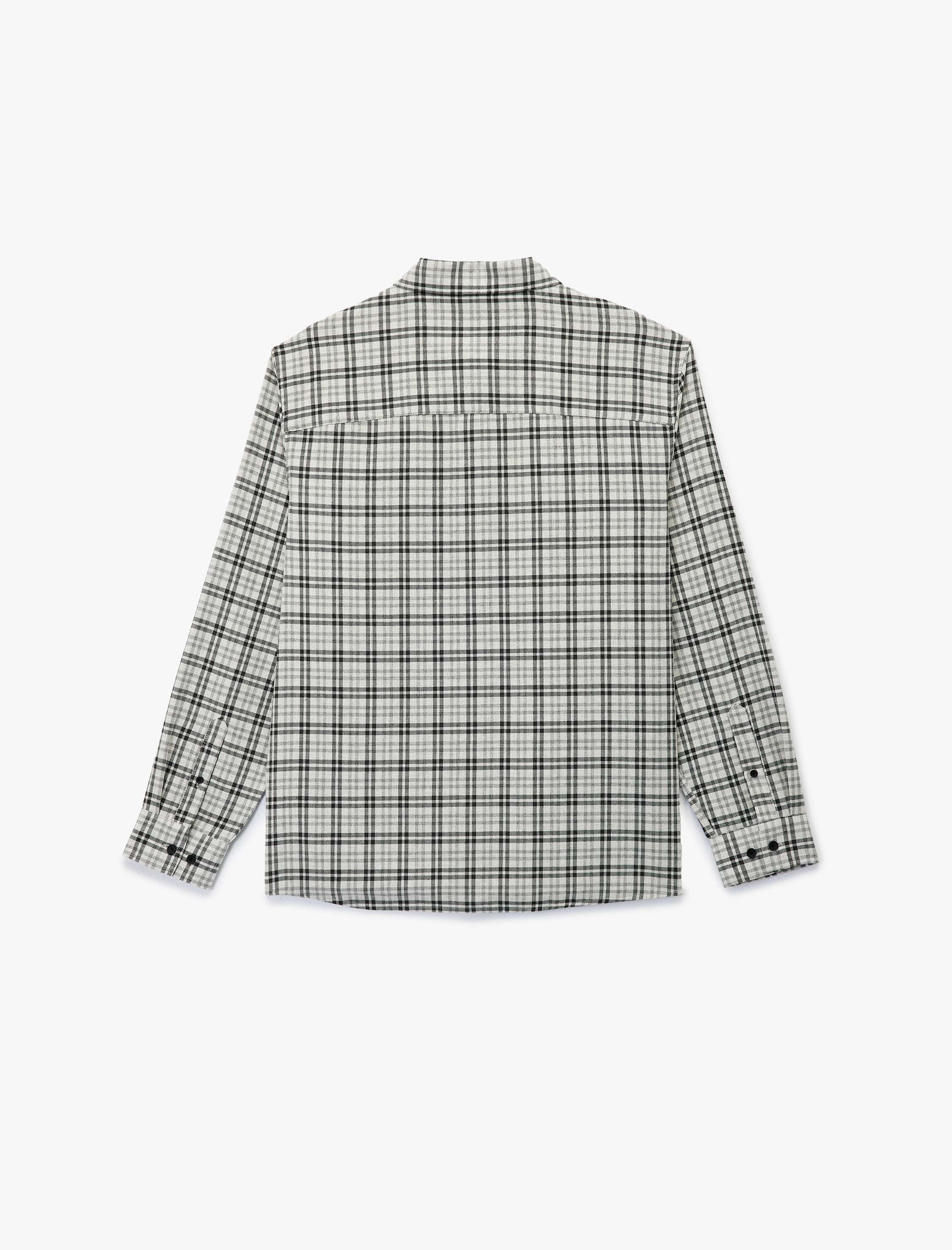   Regular Fit Uzun Kollu Düğmeli Klasik Yaka Kareli Gömlek