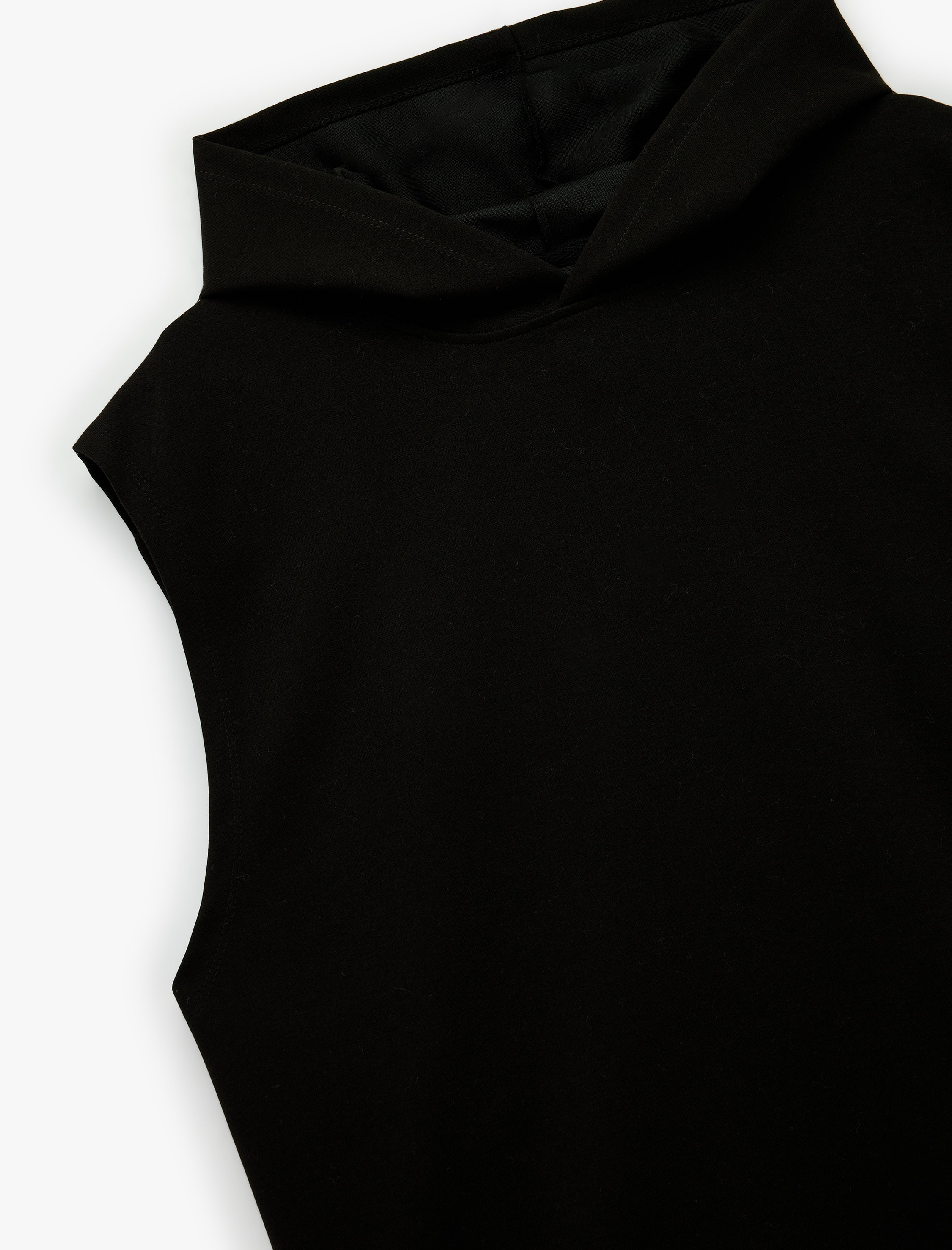   Pamuk Karışımlı Kapşonlu Oversize Spor Kolsuz Tişört