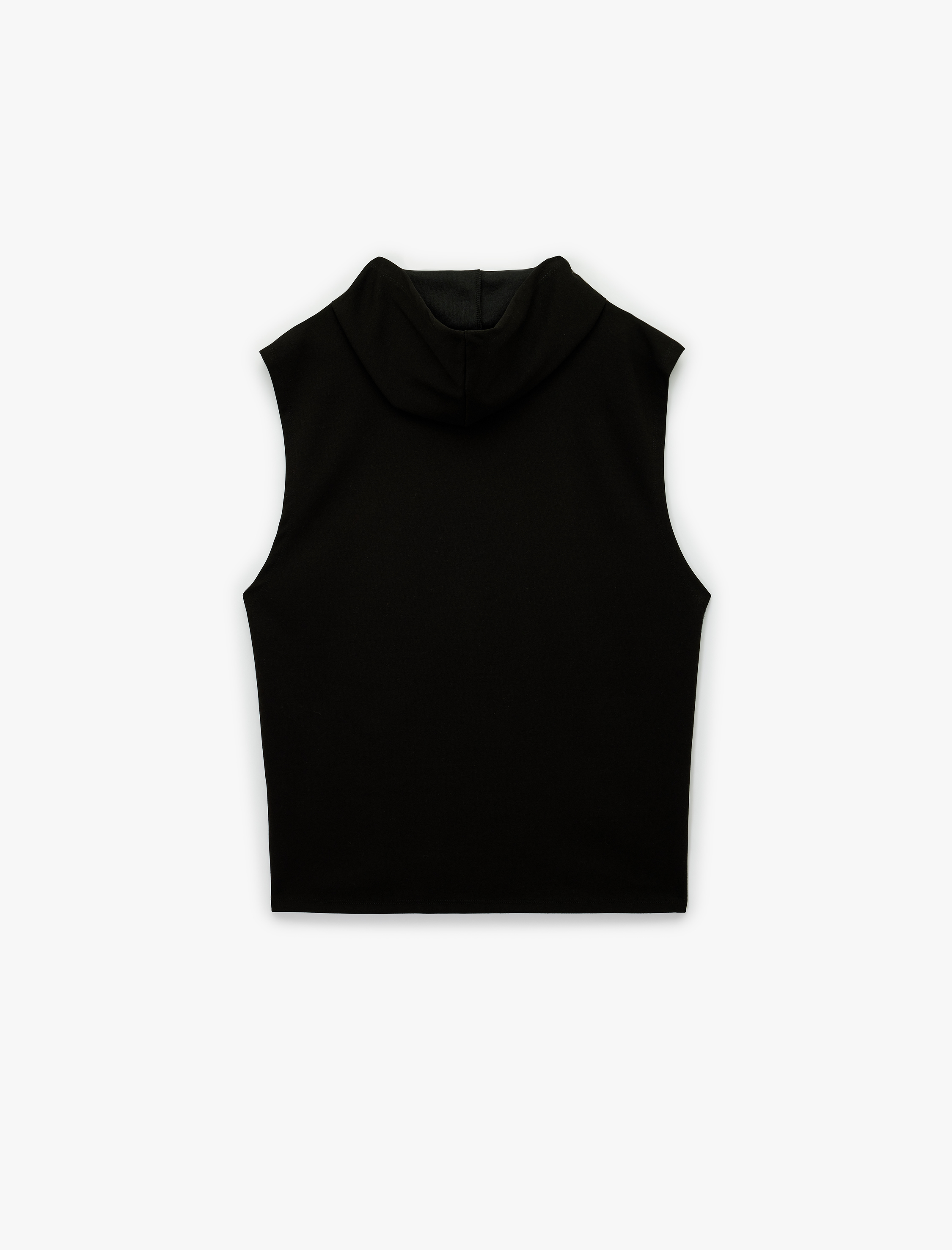   Pamuk Karışımlı Kapşonlu Oversize Spor Kolsuz Tişört