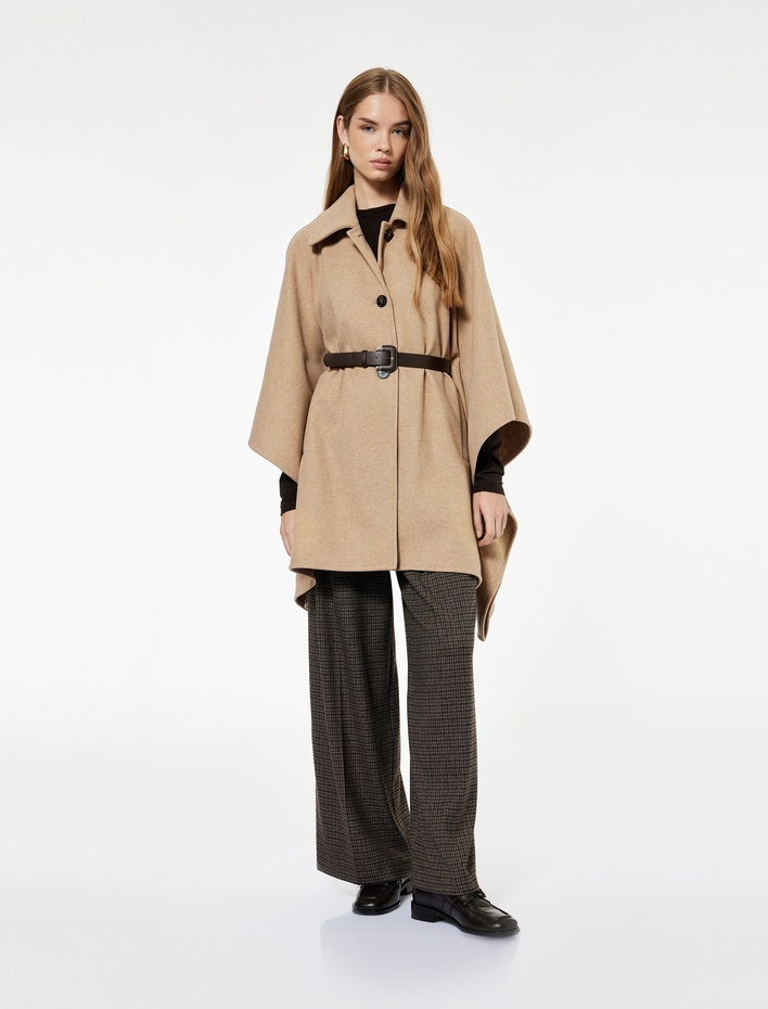  Koton X Sima Tarkan - Kemerli Oversize Kaşe Pelerin Kaban