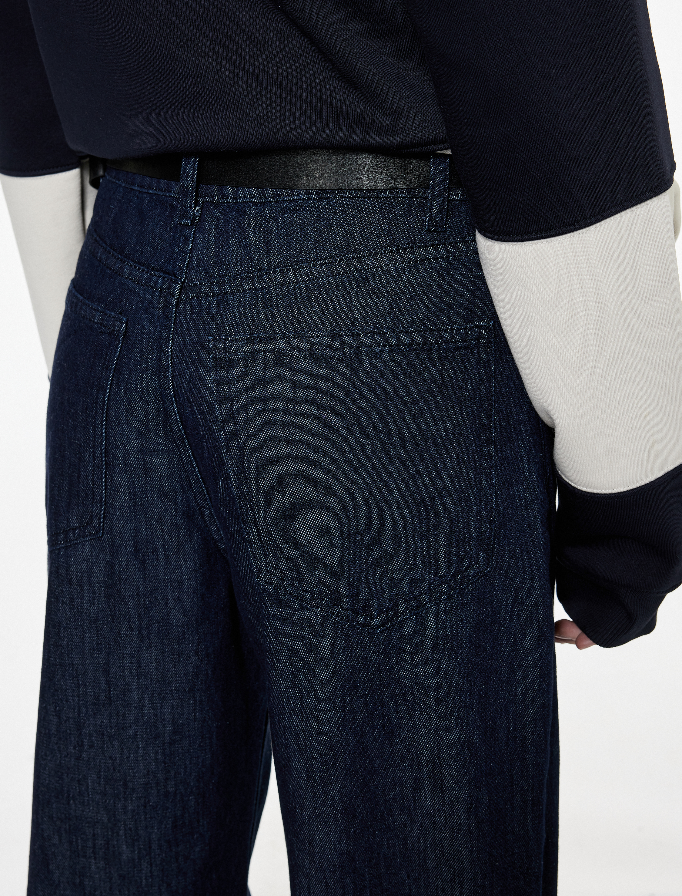   Pamuklu Normal Bel Kemer Detaylı Rahat Kalıp Baggy Jean Pantolon - Baggy Jeans