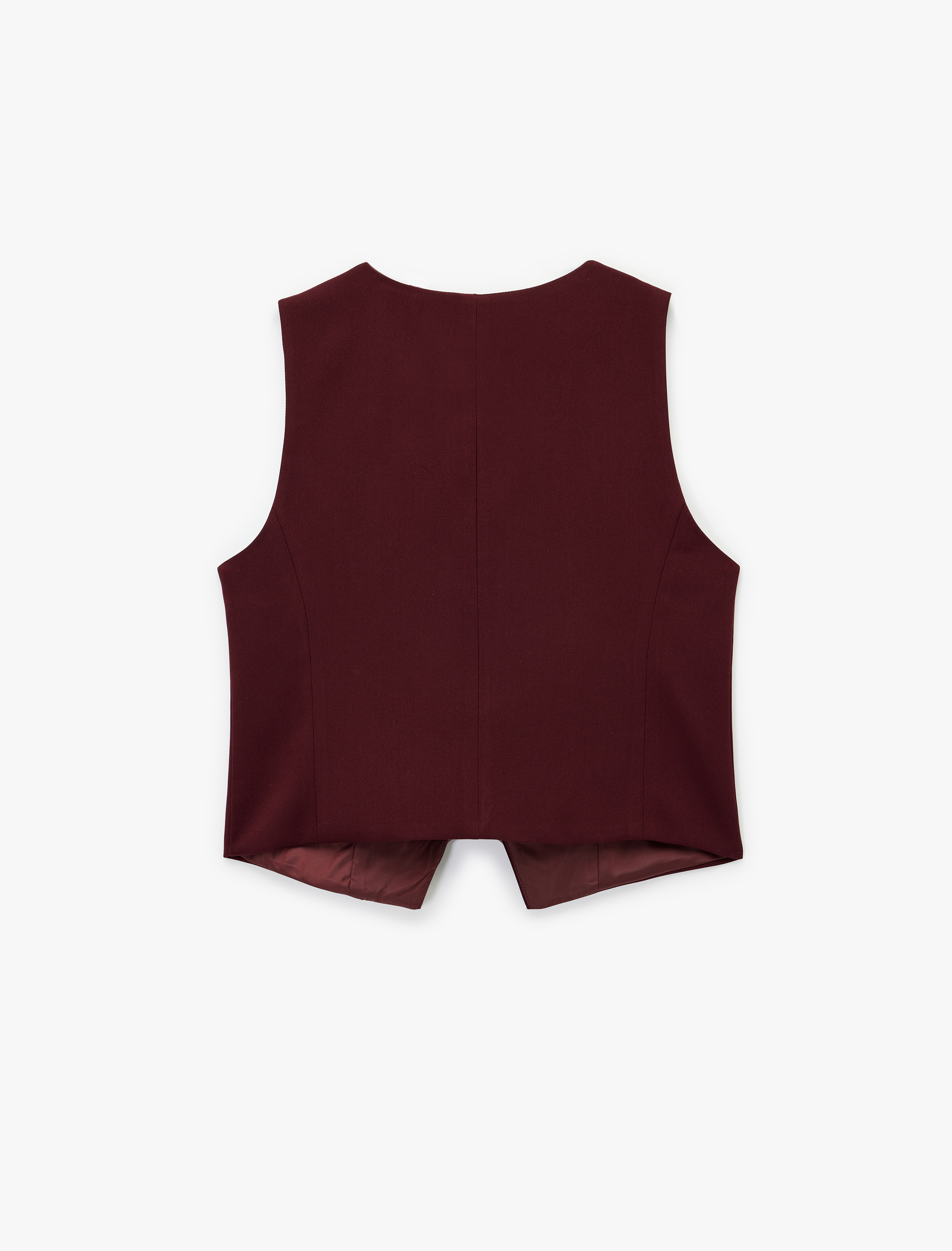   V Yaka Düğmeli Blazer Yelek