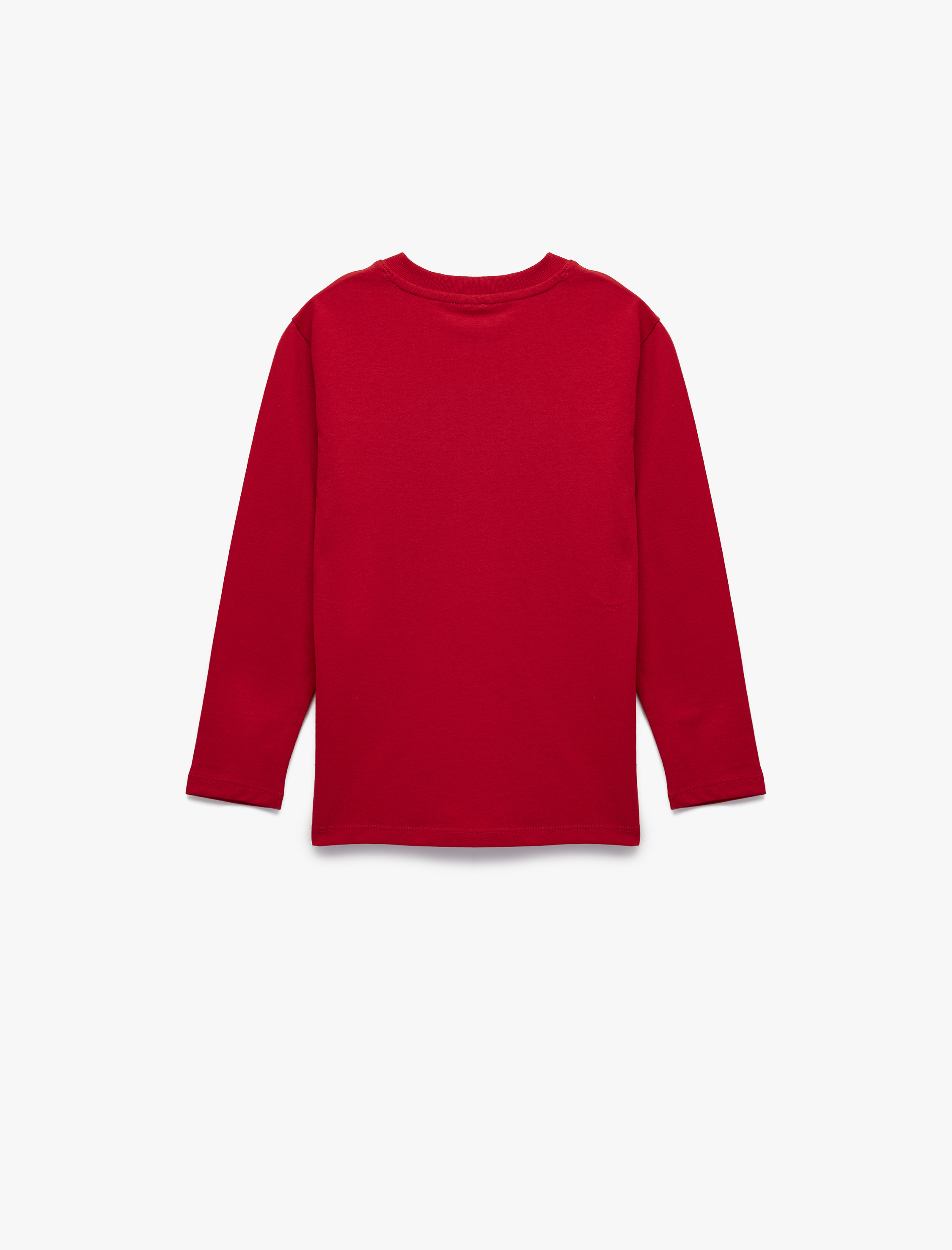  Erkek Çocuk Pamuklu Uzun Kollu Bisiklet Yaka Cumhuriyet Baskılı Tişört