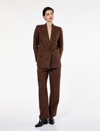 Yüksek Bel Pileli Cep Detaylı Havuç Pantolon