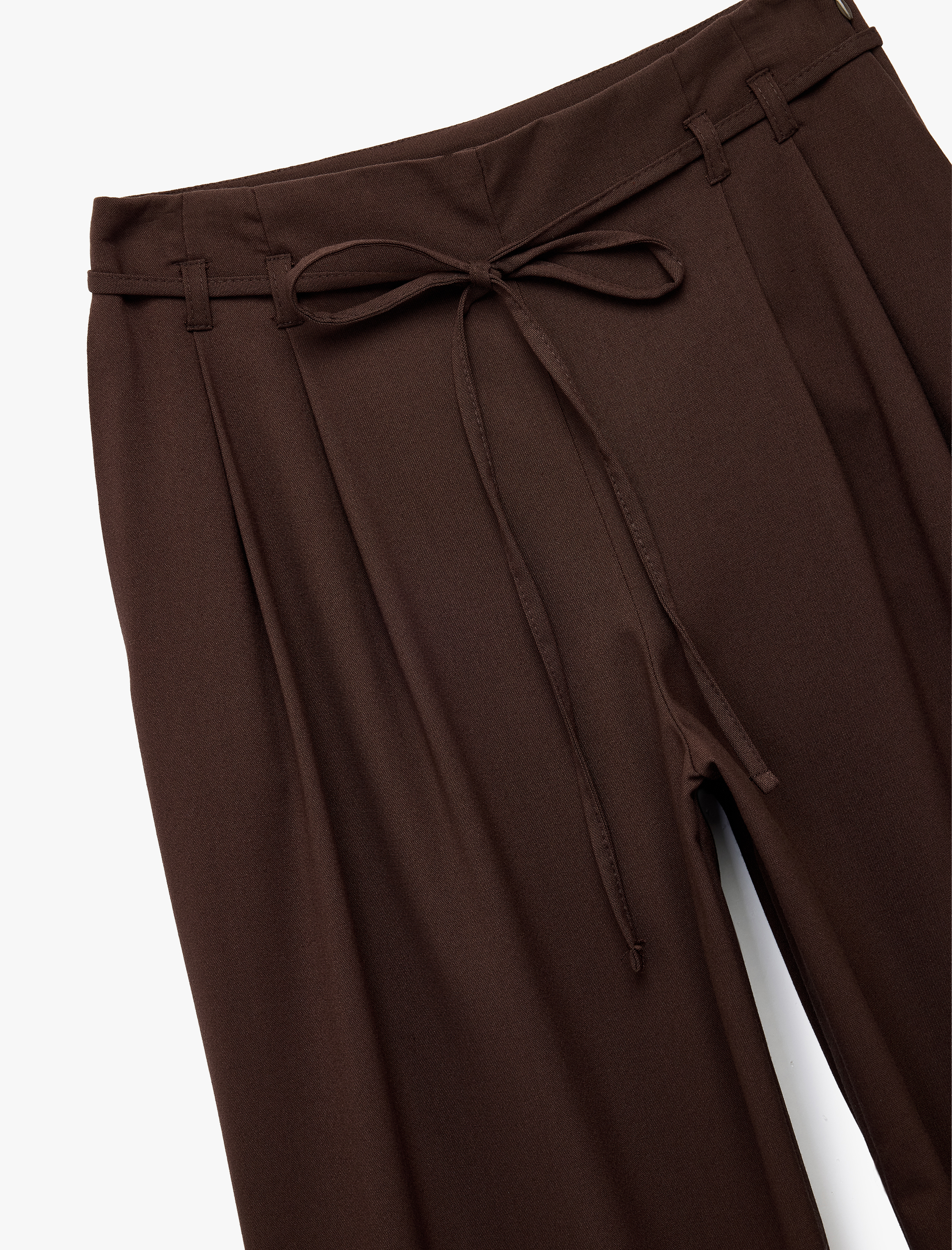   Beli Bağcıklı Cepli Geniş Paça Palazzo Pantolon